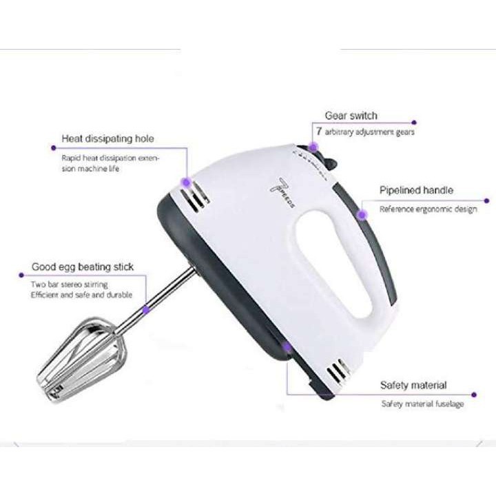 CQW Electric Hand Mixer Portable 7 Speed Professional Baking | Shopee ...