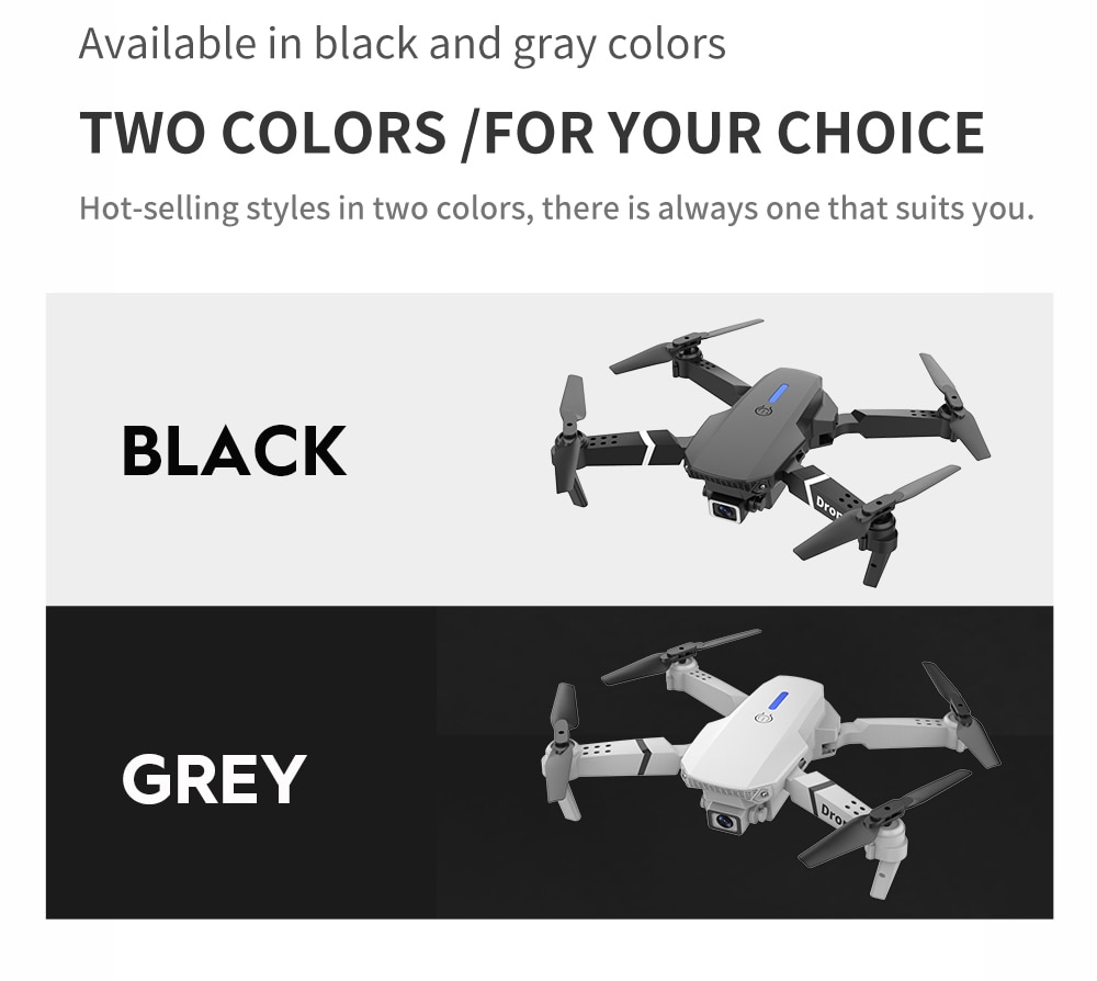 NEW E88 Mini Drone 4K HD Camera With Wifi FPV Portable Foldable Remote ...