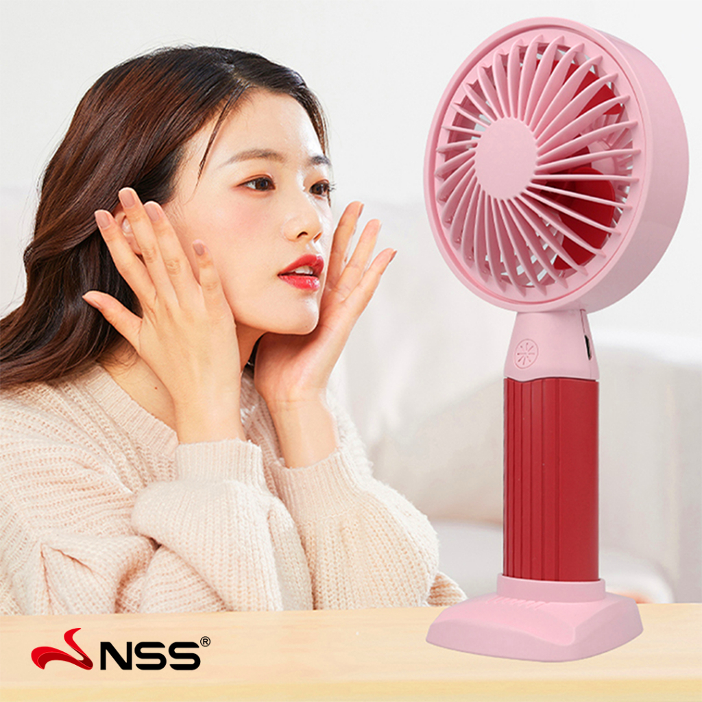 NSS Portable Rechargeable Fan Mini Handy Fan Pocket Size USB Fan with ...