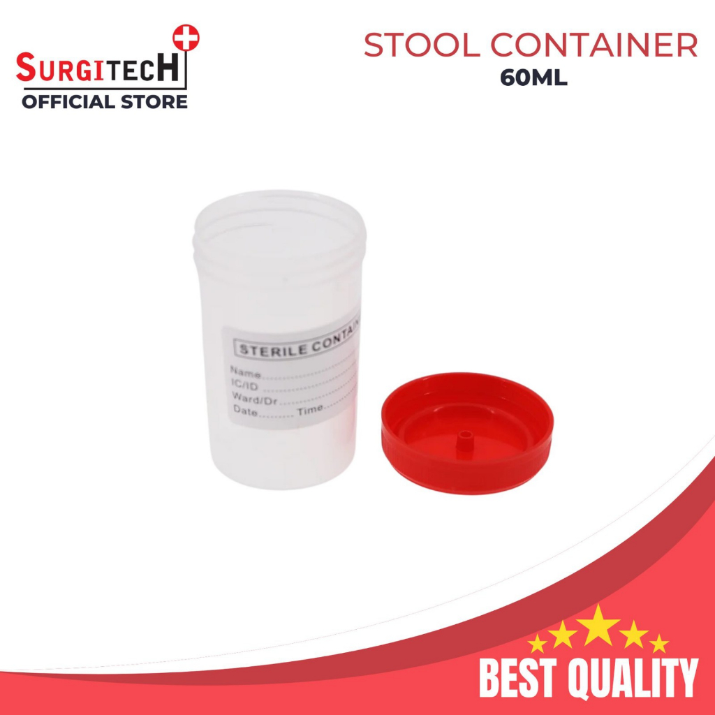 Surgitech 10PCS Urine Specimen Container with Label 60ml (10PCS ...