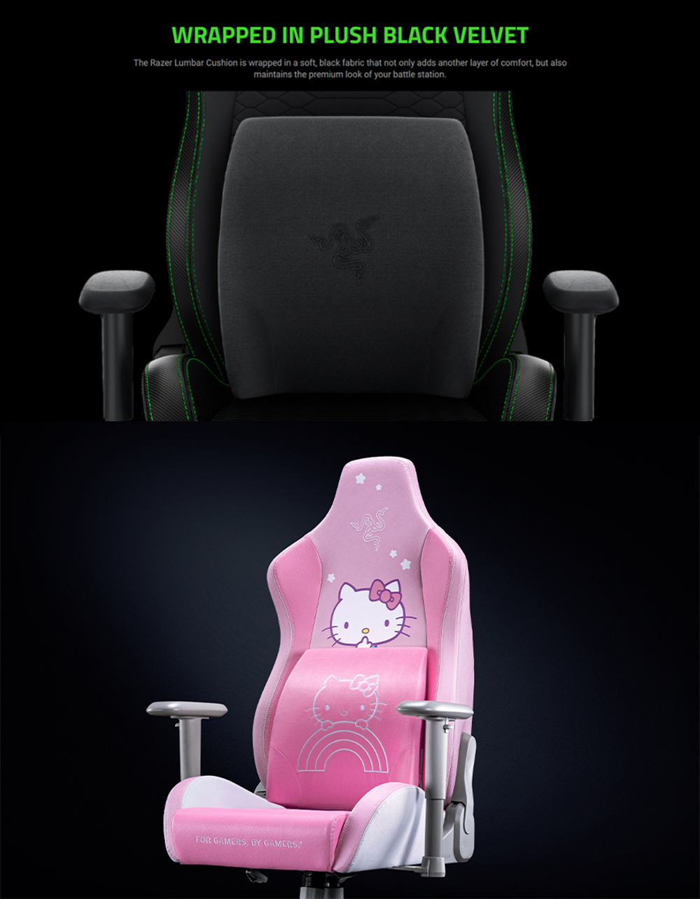 Razer Lumbar Cushion - Lumbar Support for Gaming Chairs | Shopee ...