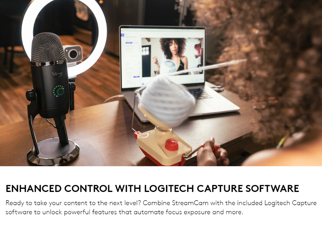 Logitech StreamCam Full HD 1080p 60fps USB Type C Webcam for Windows ...