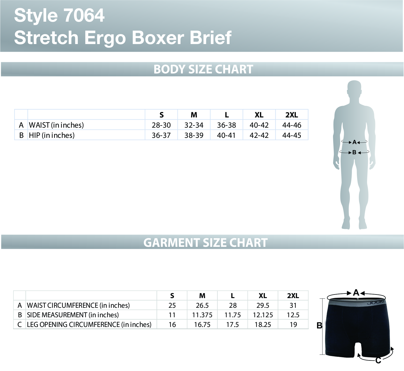 Jockey Stretch Cotton Spandex Boxer Brief For Men Small-Extra Large ...
