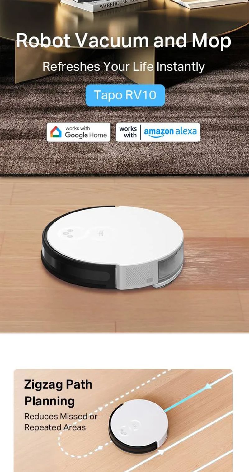 Tapo RV10, Robot Vacuum & Mop