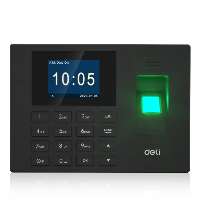 Deli Fingerprint Biometric Machine 2.4'TFT Screen Biometric Fingerprint ...