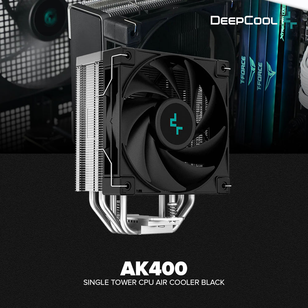 Easypc Deepcool Ak400 Single Towerak400 Zero Dark Single Tower Cpu Cooler Black Or White