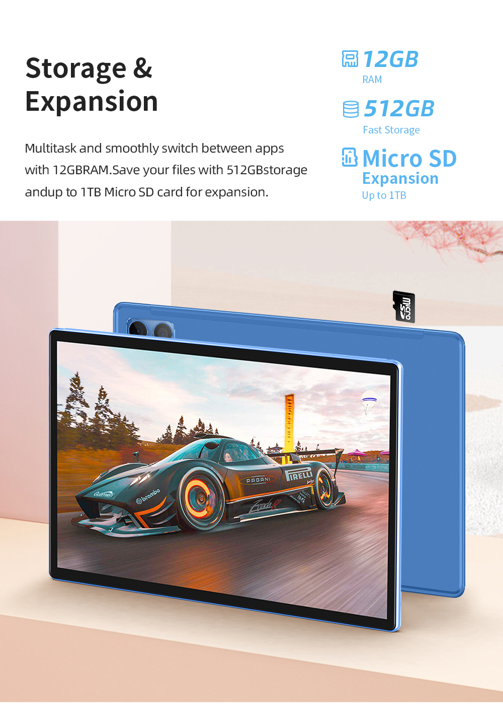 SamungTab Pova 19 Original Tablets 12 Inch 8Gb + 256Gb Android Tablet ...