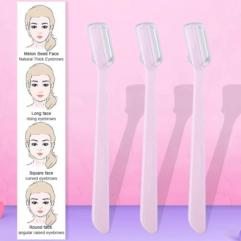 3Pcs Eyebrow Razor Portable Eyebrow Trimmer Women Face Razor Hair ...