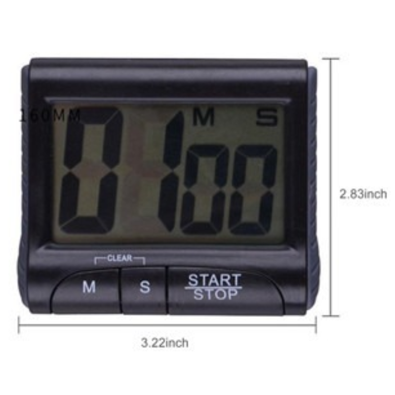 LCD Digital Kitchen Cooking Timer Big Digit Timer Count-Up Down Clock ...