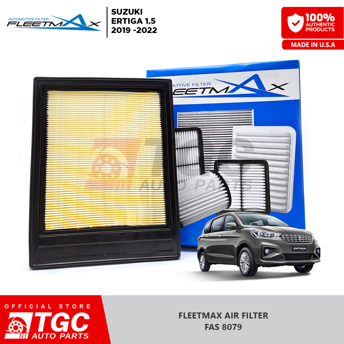 Fleetmax Air Filter / Air Cleaner SUZUKI ERTIGA 1.5 2019 -2022 FAS8079 ...