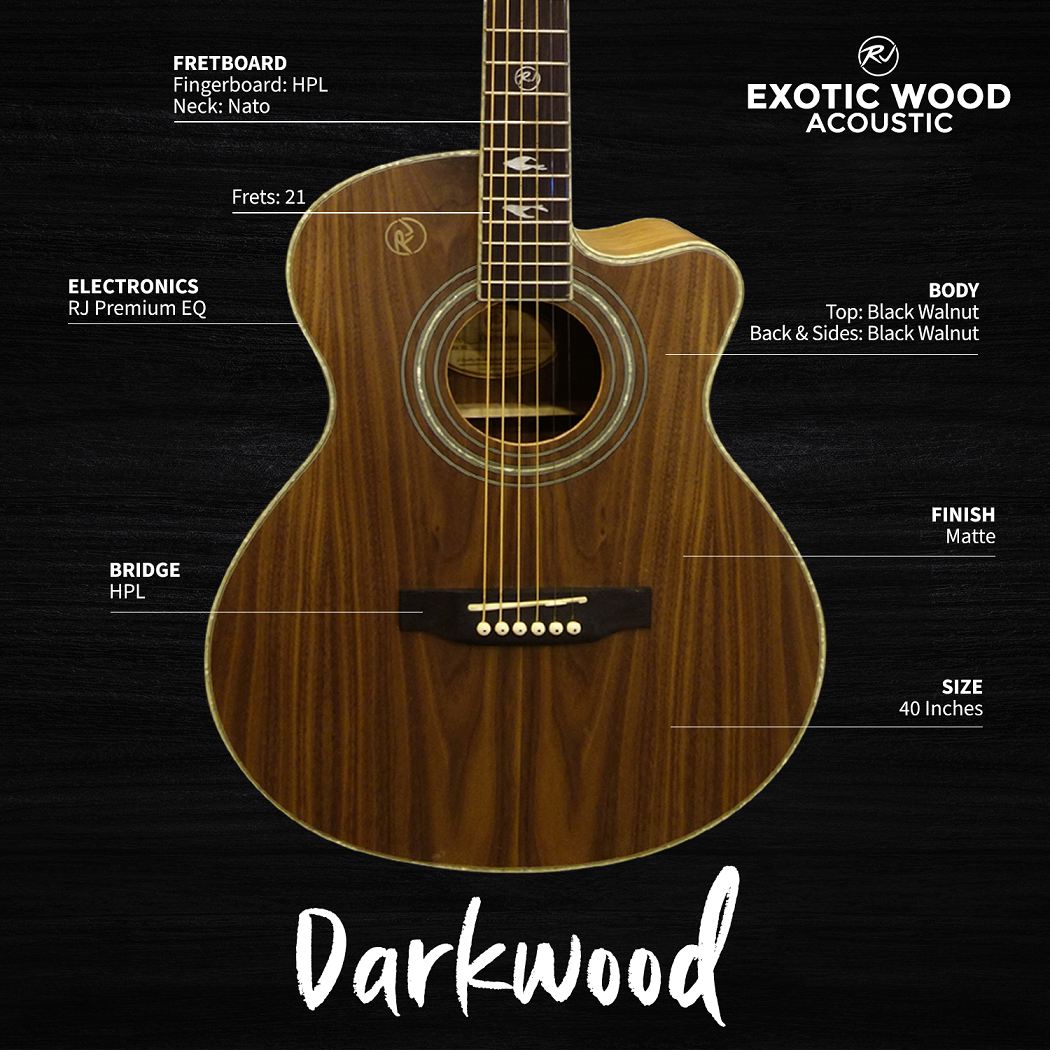 Dark wood on sale acoustic guitar