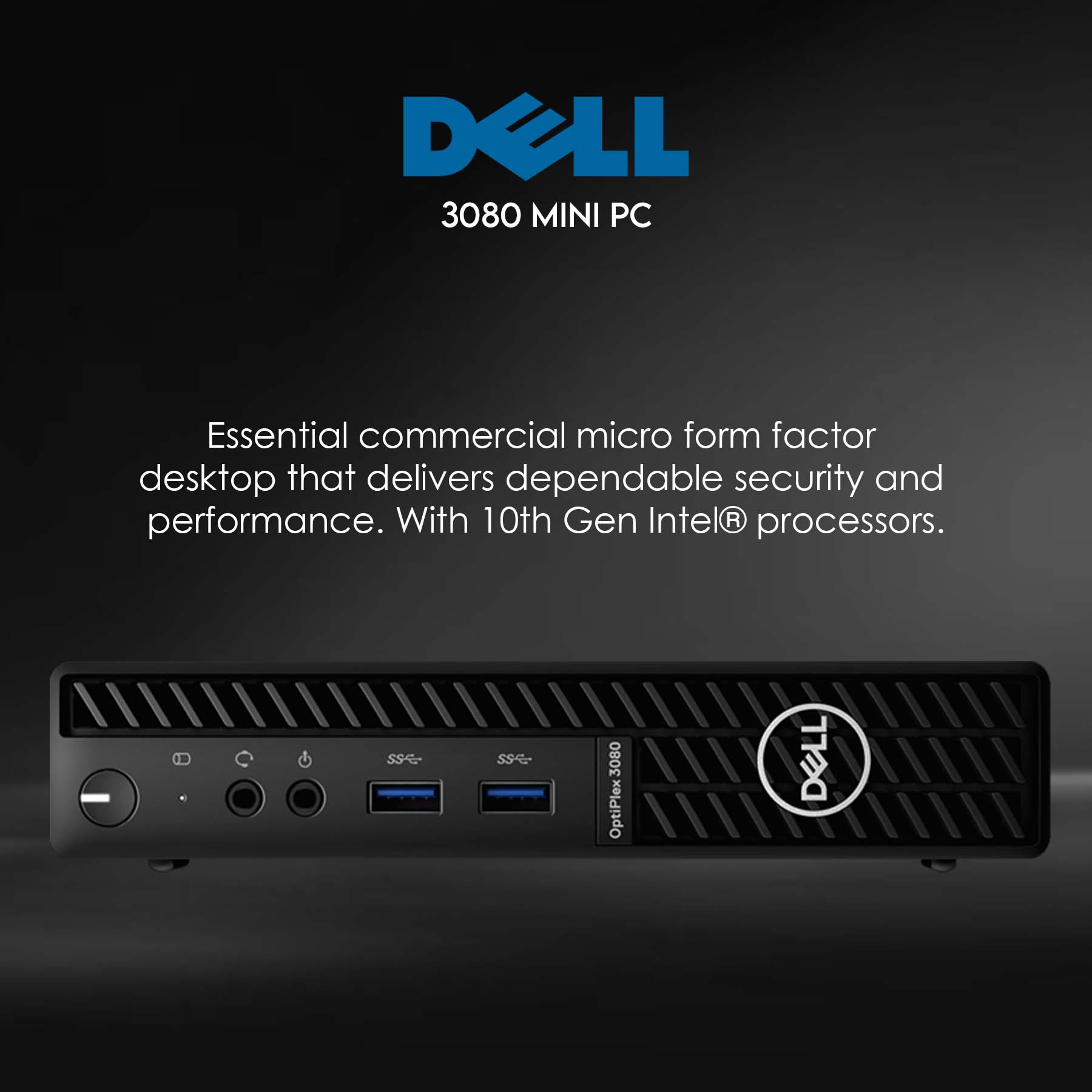 Dell OptiPlex 3080 MiniPc Core i5 10th Gen 8GB DDR4 2666 mhz 256gb nvme ...