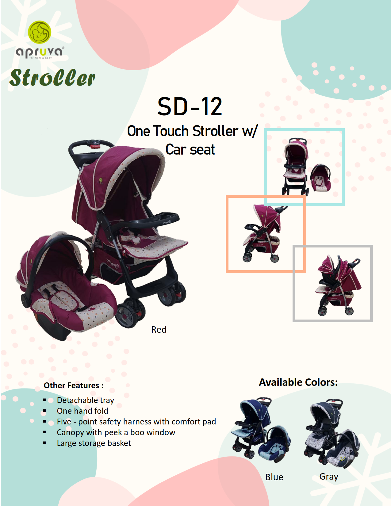 Apruva stroller clearance with car seat