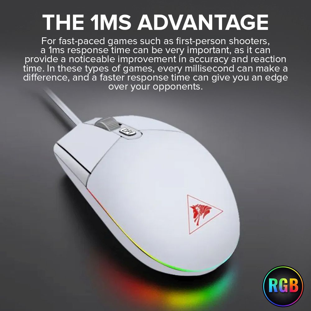 EasyPC| Anubis Frozt Scepter Gaming Mouse | RGB | White Edition ...