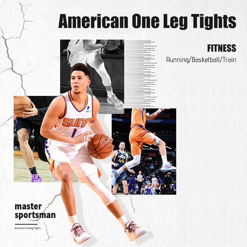 Psyche Sports Basketball Leggings Men's High Elastic Quick Dry Single Arm  Long Sleeve Short Running