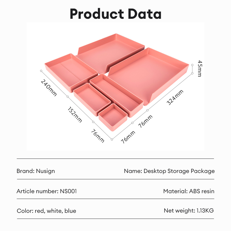Nusign by Deli Desktop Organizer File Document Paper Tray Storage ...