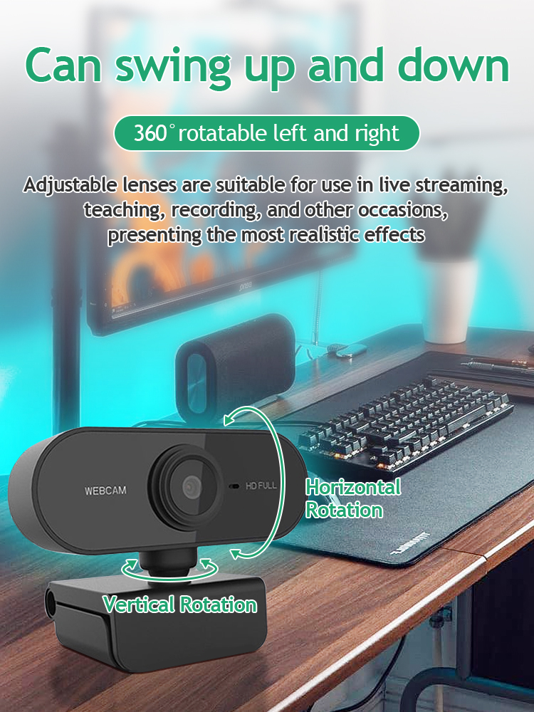 ICON USB Webcam Laptop Computer cam 2K/ 1080P/ 720P Wireless Full HD ...