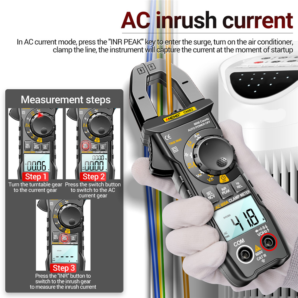ANENG SZ301 / S180 Digital Clamp Meter AC Current Multimeter DC/AC ...