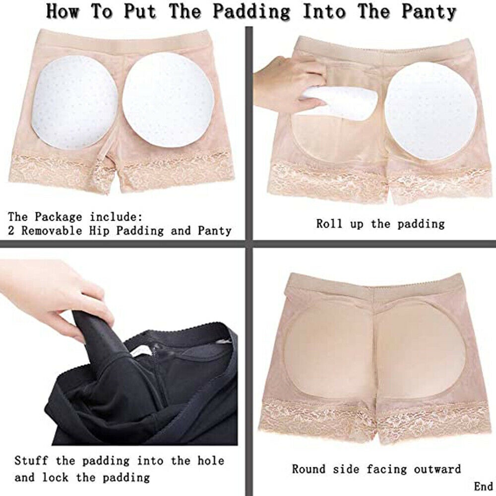 padded panty Hips Enhancer Fake Ass padding Padded Panties Butt Lifter ...