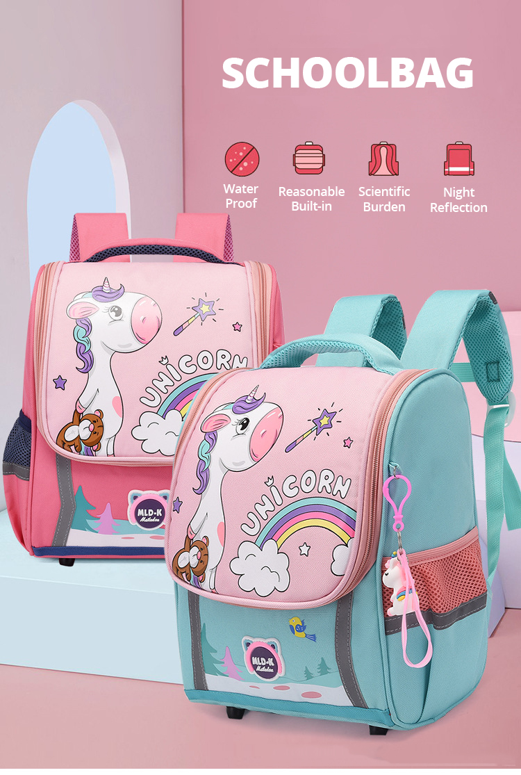 Children's School Bag for 6-12 Years Old Unicorn Bag for Kids Girls ...