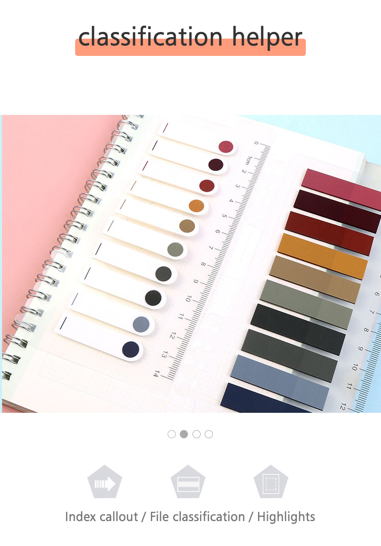 Morandi Color Post-it Note Stationery for Students Label Sticker Index ...