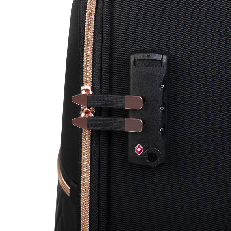 It luggage black cheap & rose gold trim