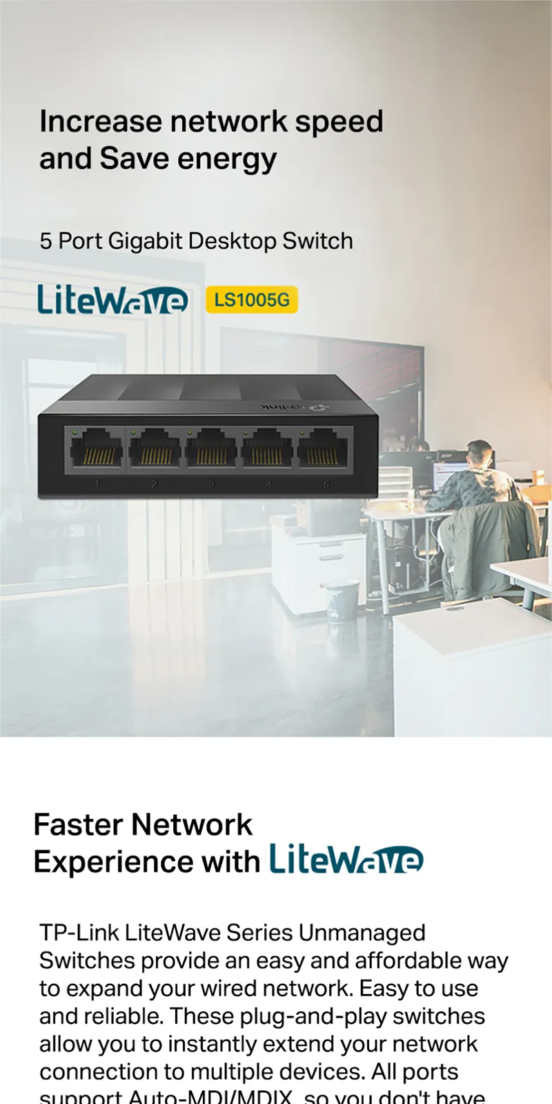 Networking] TP-Link Litewave 5 Port Gigabit Ethernet Switch