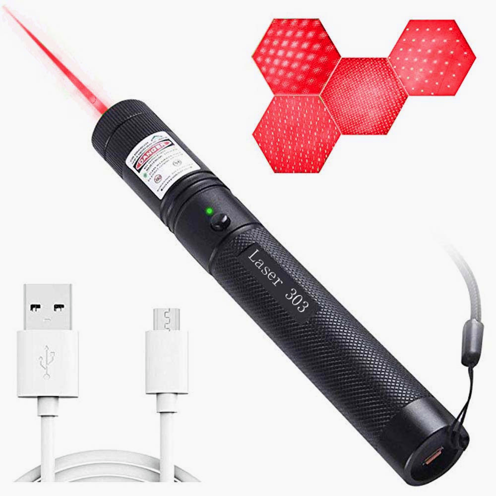 Monqiqi USB Rechargeable Green/Red High Power Pointers 303 Laster Ultra ...