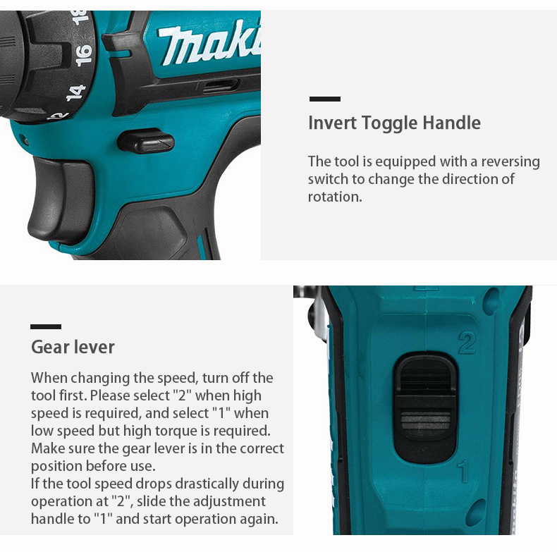 Leazen 48V HP333D Cordless Electric Drill Impact Hammer 2X Battery ...