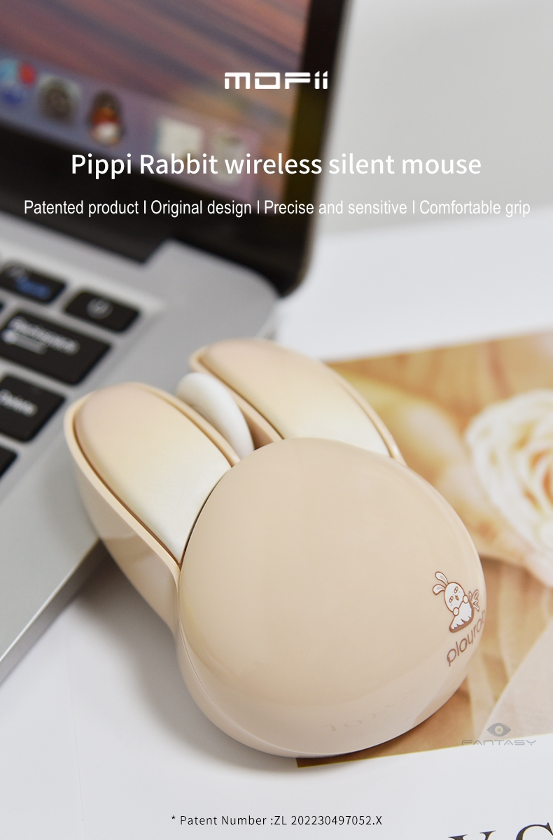 MOFii Patended Item M6 Pippi Rabbit Mute Mouse Macaron Color Wireless ...