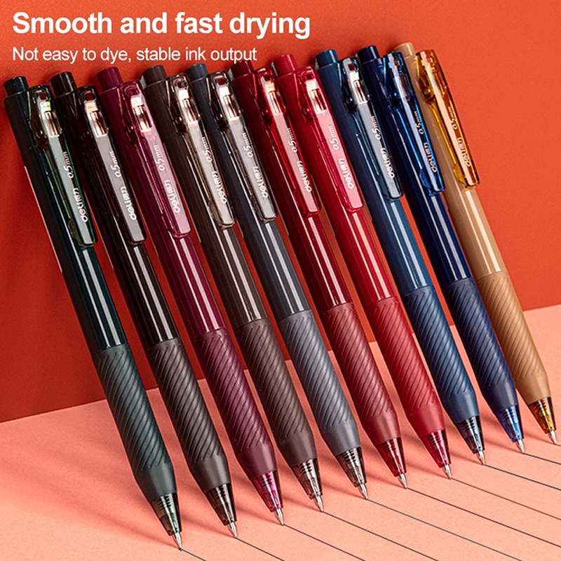 Deli 6 Colors Gel Pen 0.5mm Student Writing Pen Stationery Office ...