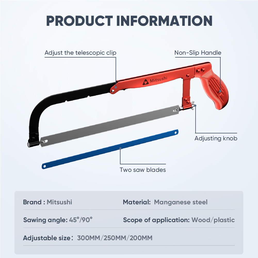Mitsushi Handmade Hacksaw Frame Adjustable Handle Saw | Shopee Philippines
