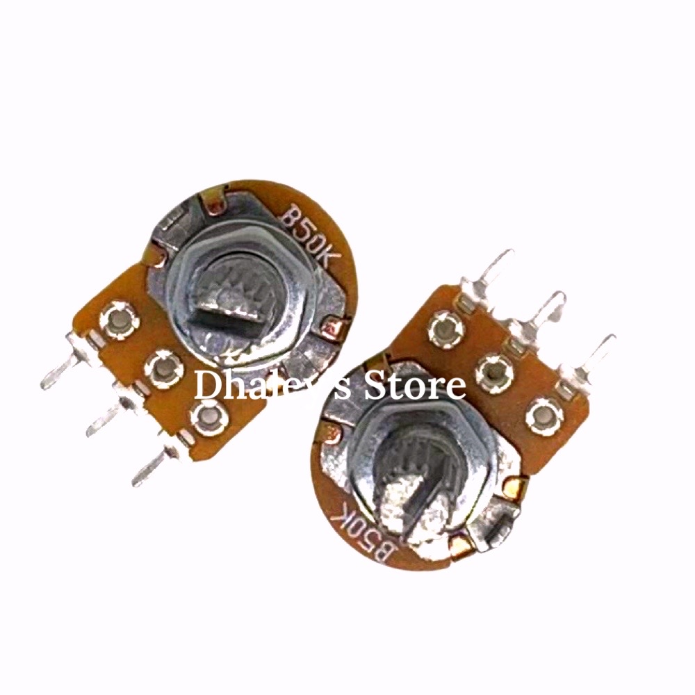 2pcs Potentiometer 50K Mono 3pins B50K Volume Control Single Mono 3pins ...