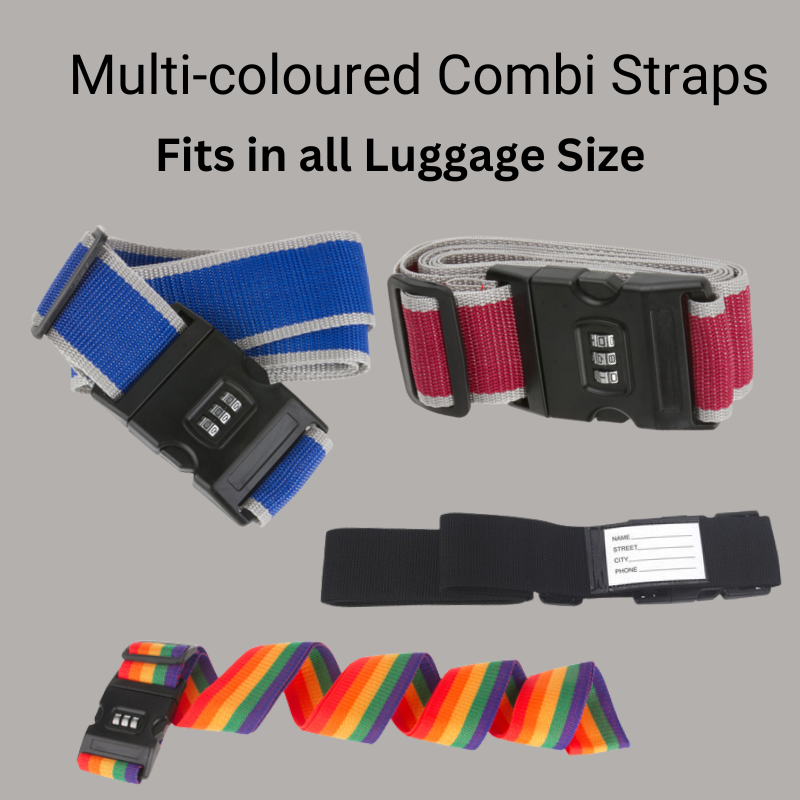 IT Luggage Strap Smooth Skies Combination With Name Tag Lock Bag