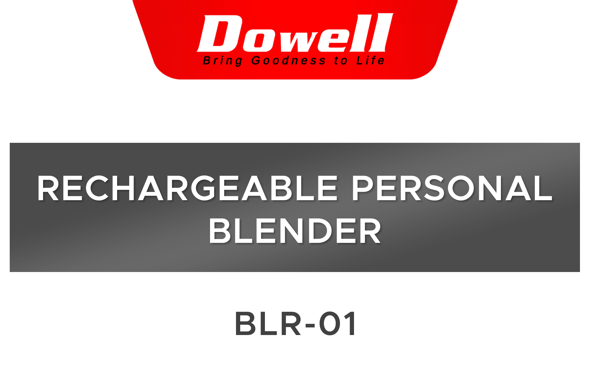 Dowell BLR01 Portable And Rechargeable Electric Blender 400ml Shopee