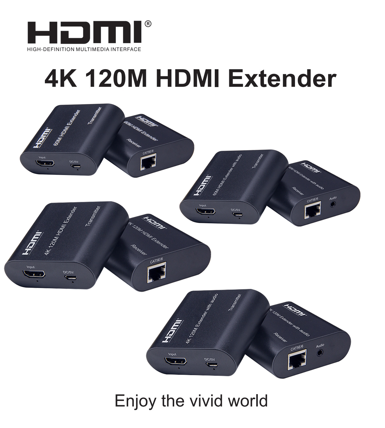 ArgoX 4K Ultra HD HDMI Extender Audio Transmitter Receiver w/ 60m ...