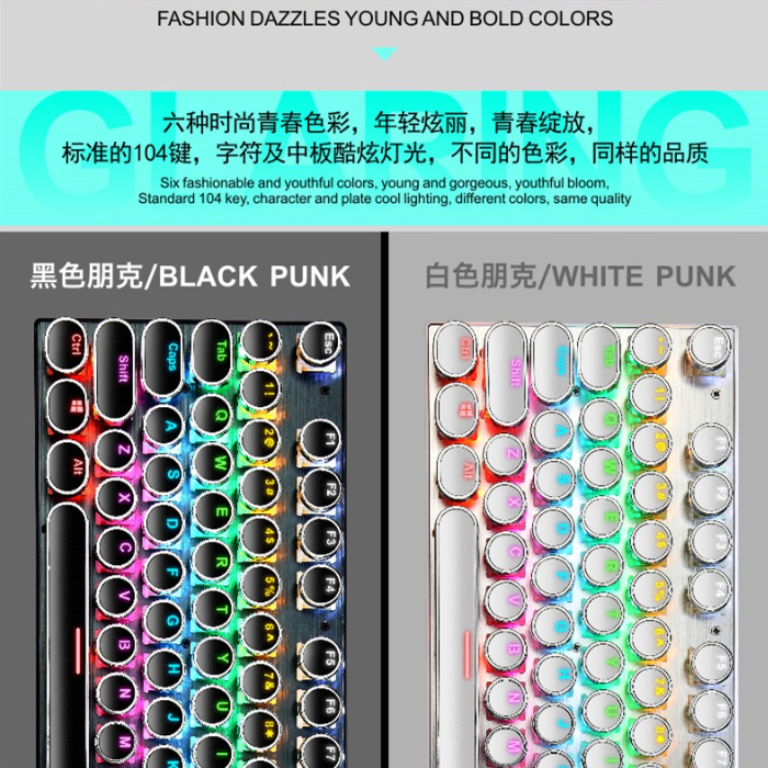 MGall 100% Original Led Mechanical Keyboard Rgb Mixed Lightmetal ...