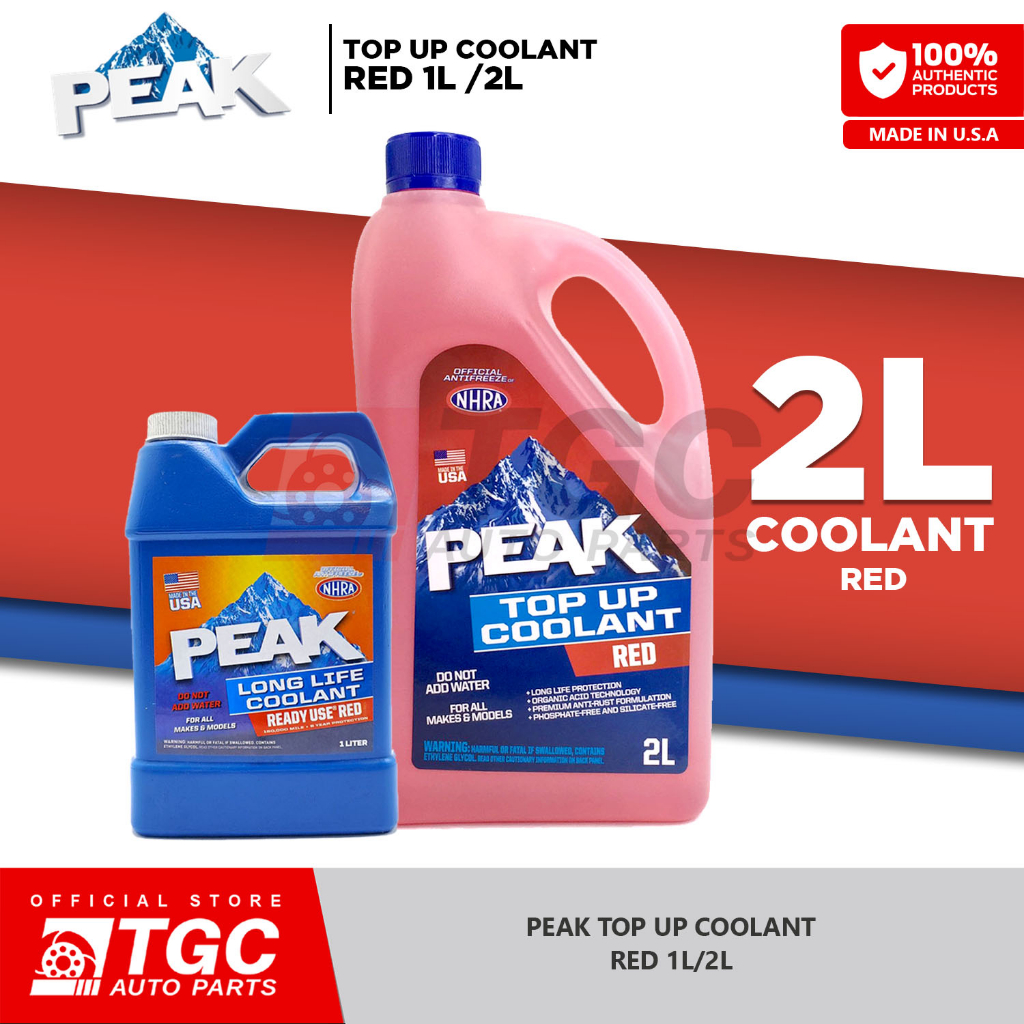Peak Long Life Coolant Ready to use Anti-Freeze Red 1L | Shopee Philippines