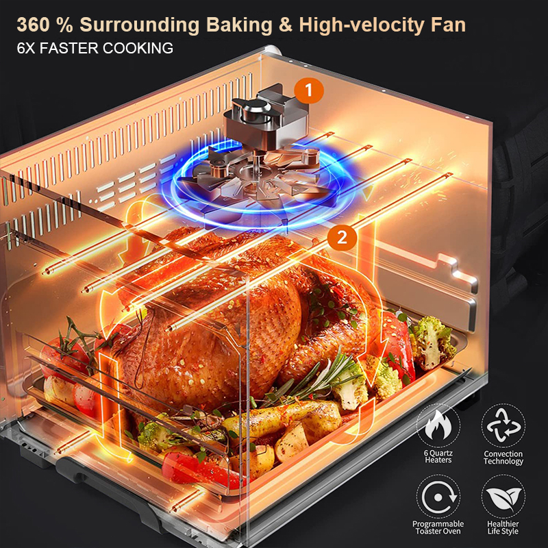 Yowxii Smart LCD Air Fryer 16L Microwave Baking Oven Large Capacity ...