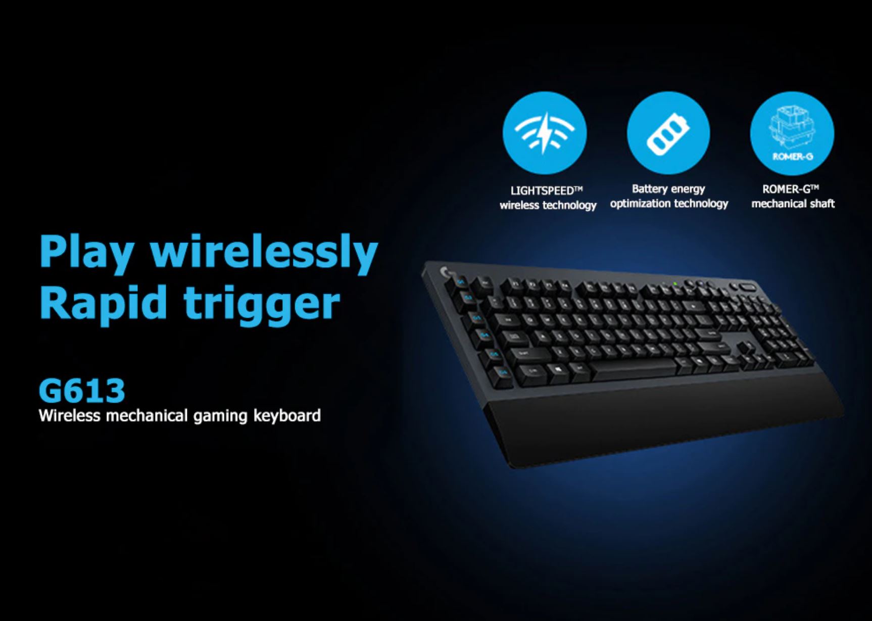 Logitech G613 Wireless Mechanical Gaming Keyboard (Romer-G Tactile ...