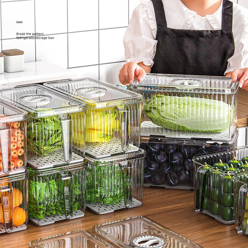 Refrigerator Storage Box Eco-friendly Pet Sealed Jar Kitchen Keep Fresh ...