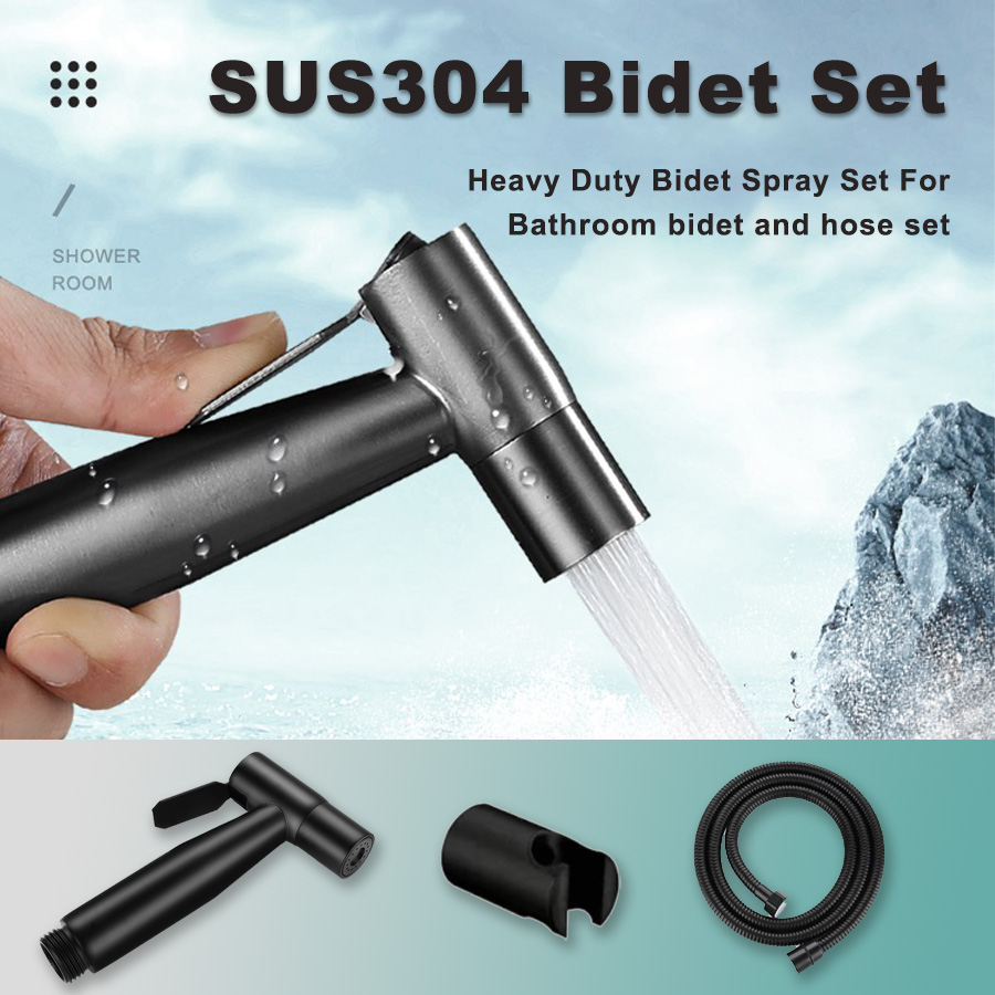 Tqtq Sus304 Bidet Set Portable Shower Toilet Heavy Duty Bidet Spray Set