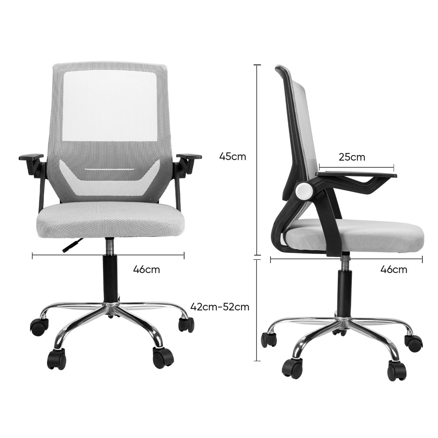 Deli Ergonomic Chair Lumbar Support Home Office Computer Study Chair ...