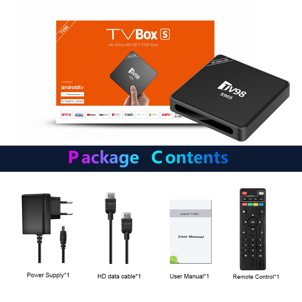 Smartifact TV98 S905 HD 4K Smart TV Box Support 2.4G Wi-Fi Android 12.1 ...