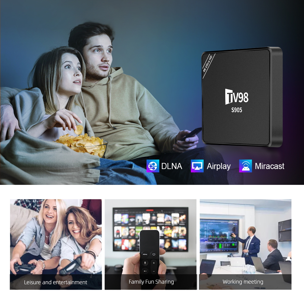 Smartifact TV98 S905 HD 4K Smart TV Box Support 2.4G Wi-Fi Android 12.1 ...