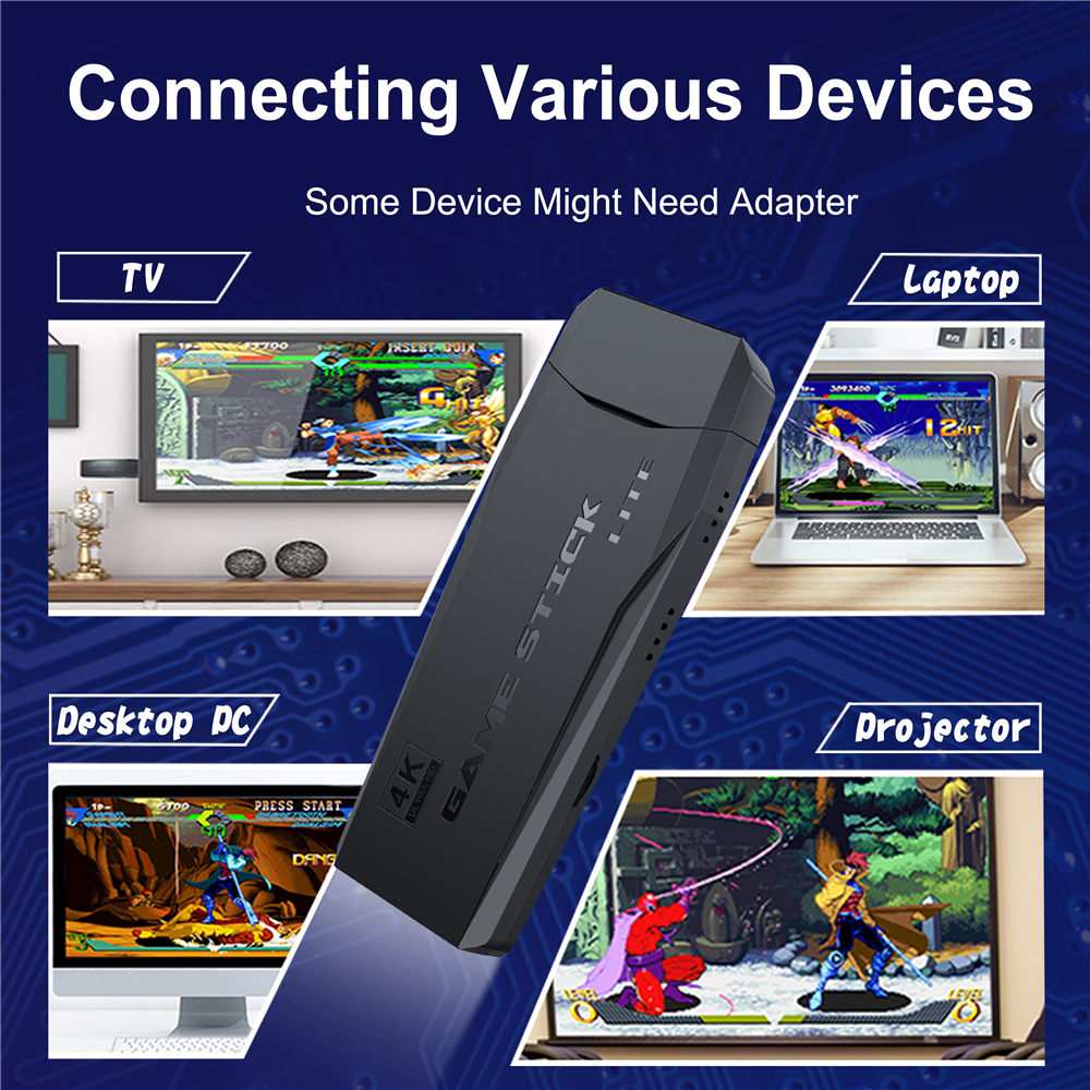 Smartifact M8 Classic Game Console Set 2 Controllers Game Stick 4K HD ...