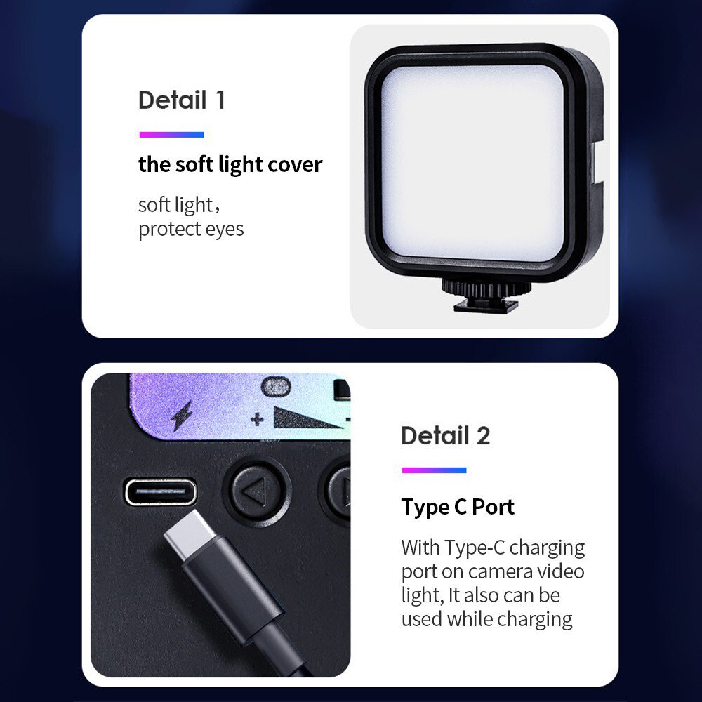 Zeadio Camera Video Lights, Portable Selfie Light With Clip - View #2