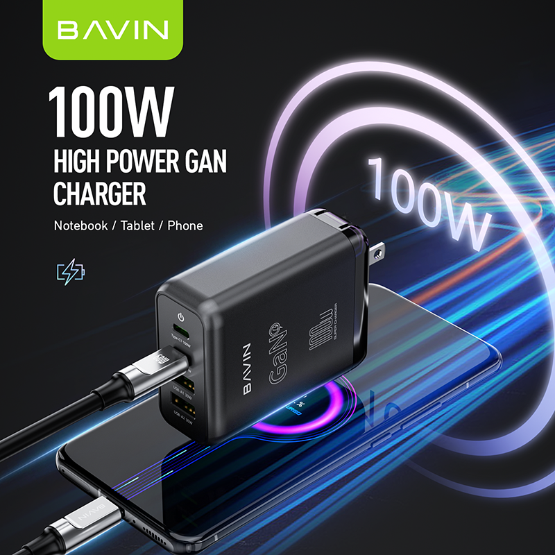 BAVIN PC927 Gan 100W Super Fast Charging Charger Multi-Port for Phone ...