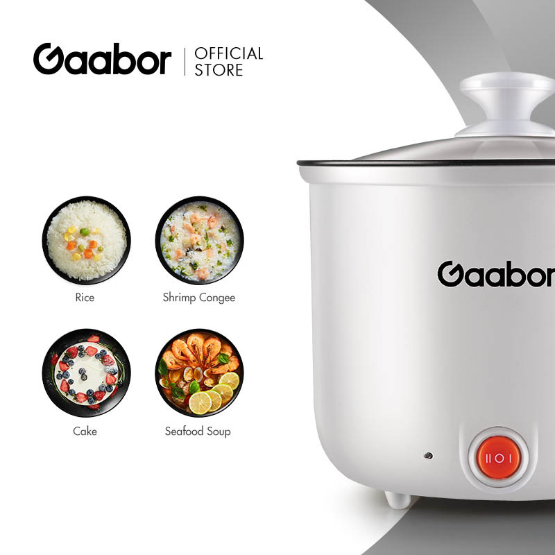 Gaabor Mini Rice Cooker Multi Cooker Double Layer Rice Cooker With Steamer 1.5L/1.8L/2L Non