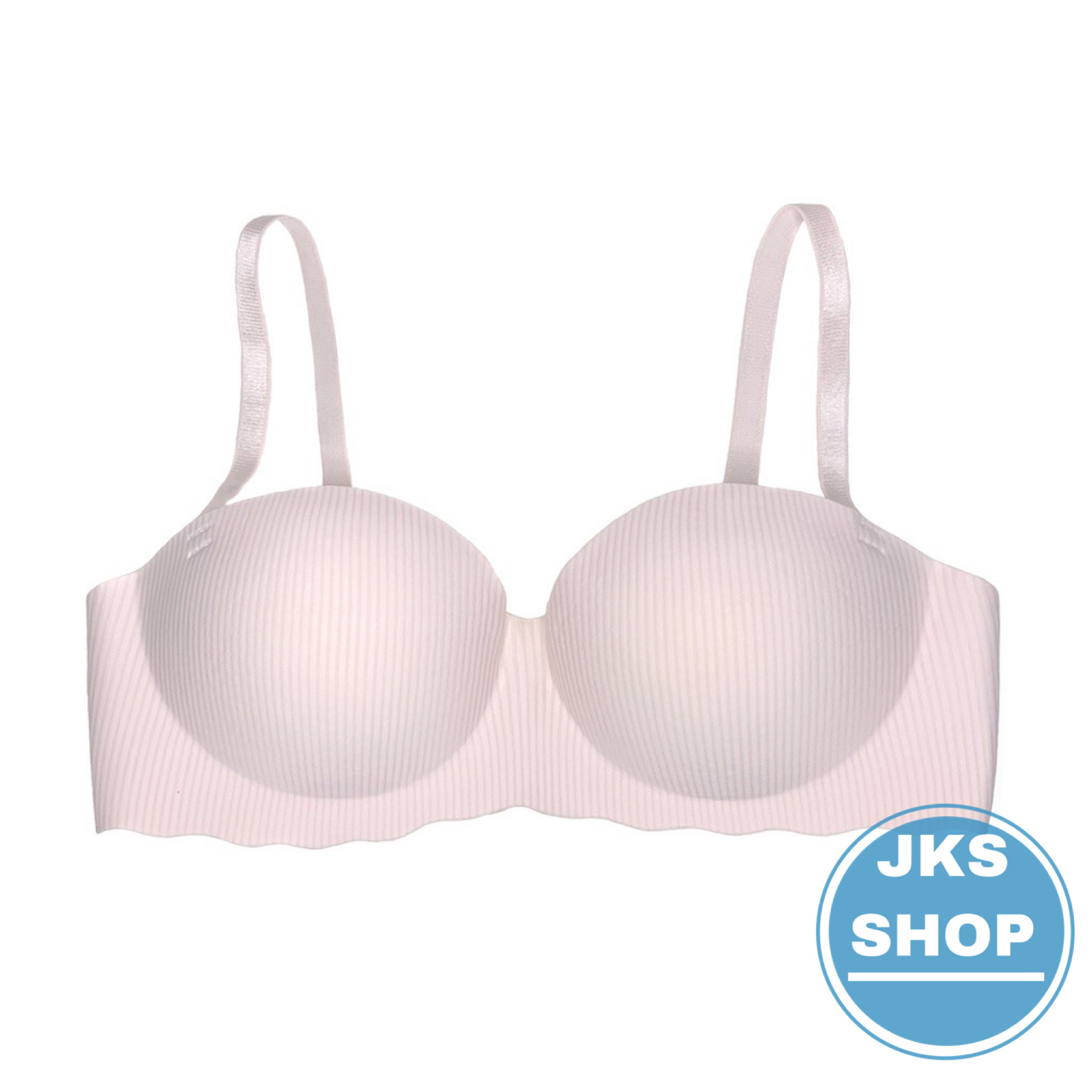 JKS Fashion Stripe Underwear Seamless Wireless Women's Push Up Bra ...
